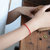 幸运情侣手链一对 红绳手链女男手工编织手绳简约学生本命年(黑绳单条（19厘米） 默认版本)第2张高清大图