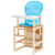 环保多功能实木儿童餐椅、饭桌、板凳、桌子配送坐垫(白色烤漆)第4张高清大图