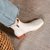 SUNTEK英伦风马丁瘦靴子女2021秋冬季新款白色法式高跟短靴加绒女鞋(37 米色绒里)第3张高清大图