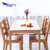 天米 TIMI 日式白橡实木餐桌椅 1.2米1.4米餐厅饭桌组合(原木色 高背椅（2把装）)第4张高清大图