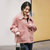 某织造 韩版nis潮流秋冬新品上衣简约气质颗粒绒外套(亚粉色 L)第4张高清大图