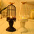 莎芮 欧式复古马口铁鸟笼高脚蜡烛台 桌面摆件家居装饰品 婚庆摆件道具(KX8003-1黑色)第3张高清大图