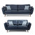 TIMI天米 北欧沙发 现代简约沙发 皮艺沙发组合 单人双人三人沙发 客厅沙发组合(深蓝色 三人位沙发)第3张高清大图