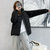 MISS LISA羽绒棉服冬季面包服加厚棉袄连帽外套女D0002(黑色 XL)第5张高清大图