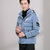 秀世男士羽绒服 2020年冬季新款潮流宽松保暖外套男士休闲加厚外套008(蓝色 M)第3张高清大图