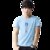 洲玛仕 2018夏季短袖T恤男 棉韩版弹力薄款圆领体恤男式T恤(T070天蓝色 XXXL)第5张高清大图