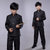 儿童五四青年装民国学生装国学服诗歌朗诵服摄影服合唱演出服套装(黑色)第10张高清大图