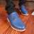 洛尚LSA22 新款英伦时尚简约男士皮鞋潮流百搭男鞋休闲男单鞋(蓝色)第5张高清大图