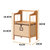 好事达 简易折叠收纳架置物架竹 带布抽小床头柜简约3368第2张高清大图