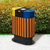 南方分类环保垃圾桶小区绿化马路边草坪垃圾桶户外分类垃圾箱钢木垃圾筒公园果皮箱GPX-52(进口山樟木)第3张高清大图
