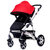 【*】MoonStater 欧式儿童婴儿宝宝手推车高景观铝合金充气 相对透气设计(玫红)第5张高清大图