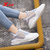 特步女鞋2021冬季新款皮面女士休闲鞋小白鞋旅游鞋运动鞋子女(天蓝色 39)第7张高清大图
