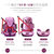 开优米 儿童安全座椅 汽车用婴儿宝宝9月至12岁适用3C认证不限车型(红色)第4张高清大图