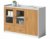 良匠智简格现代板式茶水柜、边柜、储物柜、矮柜LJ-CSG008(两门两抽）(橡木 暖白 默认)第4张高清大图