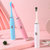 电动牙刷男女成人款家用非充电式软毛自动防水情侣声波牙刷(电动牙刷-粉色)第4张高清大图