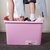 收纳箱加厚特大号衣服储物箱学生宿舍杂物整理箱塑料大号收纳盒组合(粉红色 （2个装）250LX2个箱子)第4张高清大图