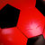 汉时（Hense）卧室创意足球儿童静音闹钟学生个性音乐夜灯石英时钟HA09(红色)第6张高清大图