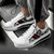 2021春季新款男士小白鞋麦昆同款条纹厚底板鞋潮流气垫男鞋子   SXP1253(白色 44)第2张高清大图