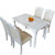 木巴家具  包邮简约现代白色小户型餐桌椅组合一桌四椅六椅饭馆桌椅(CZ144+YZ389一桌四椅 默认)第5张高清大图