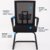 云艳YY-LCL1180 用电脑椅时尚办公椅弓形椅棋牌网布椅-黑色(默认 默认)第5张高清大图