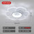 2020年新款网红ins房间灯简约现代创意花型LED主卧室吸顶灯客厅灯灯具(哑白+透明 直径42cm单色)第3张高清大图