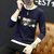 卡郎琪 男士新款长袖卫衣 男青年学生韩版圆领套头长袖T恤外套男秋装上衣(KLQSLS-6802深蓝色)第5张高清大图