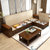 亚格林 中式 实木沙发组合客厅整装全实木家具套装简约布艺沙发(颜色可联系在线客服 1+1+3+茶几)第5张高清大图