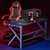 电竞桌电脑桌台式家用简易书桌办公桌双人游戏桌椅组合套装桌子(流光RGB 长100cm 宽60cm黑K电竞+电竞椅（红）)第4张高清大图