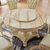 永旭家具 欧式天然大理石餐桌实木餐桌椅组合圆形餐桌子791(1.5米进口白玉石餐桌)第3张高清大图