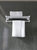 白色不锈钢毛巾架卫生间浴室置物架浴巾架壁挂卫浴挂件套装毛巾杆(白色不锈钢6件套B)第2张高清大图