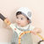 牛奶朋友婴儿帽子春秋宝宝帽薄款新生儿棒球帽婴儿鸭舌帽网格夏款(藏青色（棉布） 46号：帽围(45-47cm))第3张高清大图