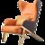 新飓意式轻奢小户型客厅沙发橙色沙发单人椅后现代美式公寓家用老虎椅休闲椅卧室阳台单人沙发椅(3+左贵妃 默认)第7张高清大图