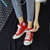 帆布鞋韩版男女鞋新款情侣鞋高帮休闲单鞋布鞋女鞋(红色 37)第4张高清大图