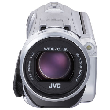 JVC GZ-E565SAC 高清闪存摄像机 数码摄像机（银色) 251万像素背照式CMOS SD卡槽(支持SD/SDHC/SDXC）f1.8高清镜头(A.I.S.)