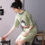 ZHF筑恒丰  纯棉 圆领短袖睡裙B-YJK8526(浅绿色 L)第2张高清大图