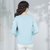 烟花烫XF2017秋装新款女装百搭气质修身长袖圆领毛衣上衣 花颜(蓝色 均码)第3张高清大图