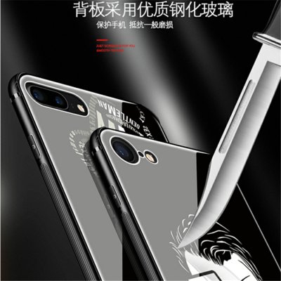 苹果7/8手机壳钢化玻璃壳 iPhone7plus保护套彩绘系列防摔全包外壳 苹果8plus手机套iphone8保护壳(洛克尔 苹果7plus/苹果8plus)