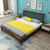 物槿 北欧实木床 LH-01(1.8米*2米胡桃色 单床+床垫+1床头柜)第4张高清大图