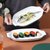 创意北欧陶瓷西餐饭碗碟菜盘子黑线泡面碗大汤碗日式餐具家用套装(白瓷-味碟-黑线)第2张高清大图