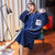 雅黛琳睡裙韩版春秋季开衫可爱长袖纯棉连衣裙DF16703(灰色 M)第5张高清大图