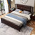 吉木多 新中式实木床1.5米单人床1.8米双人位禅意卧室家具套装组合(1.5*2米黑檀色 单床)第3张高清大图