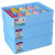 百草园 塑料内衣收纳盒三件套 储物格10格 12格空格 带盖 多色(蓝色 花样组合三件)第3张高清大图