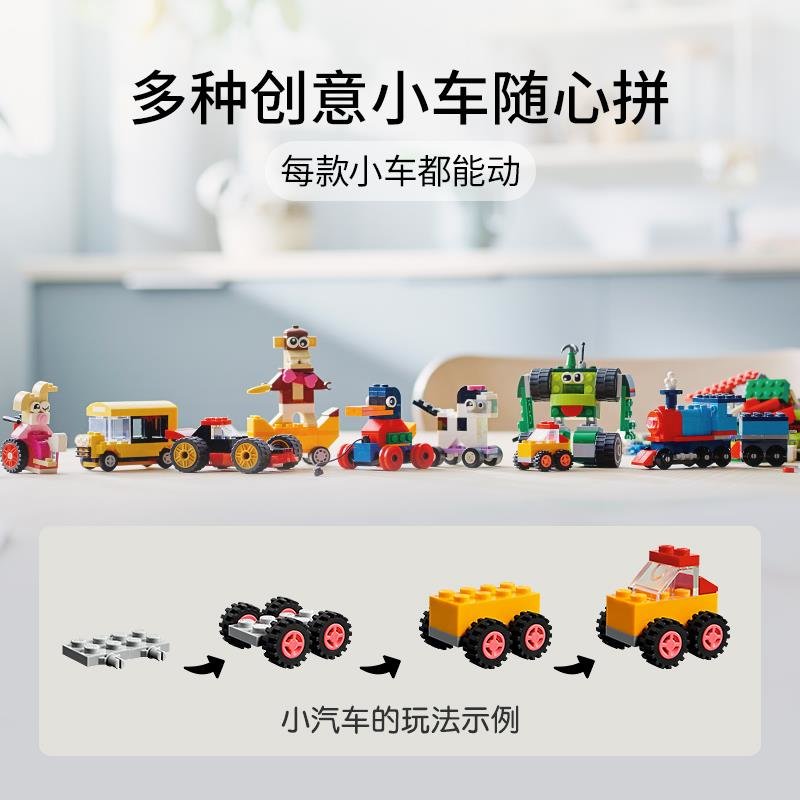 lego乐高【3月新品】经典创意系列11014积木车轮组拼插积木玩具