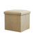 麻布收纳箱换鞋凳折叠凳沙发收纳箱储物箱(方形绿色PC6003)第2张高清大图