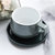 丹麦VIVA Ella系列陶瓷咖啡茶杯带碟茶杯茶具套装250ml 国美厨空间(薄荷深绿)第2张高清大图