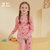顶瓜瓜 甜心草莓女童弹力棉氨圆领内衣套装 DNYWQ-AN6A01(深粉色 120)第5张高清大图