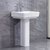 俊采云JCY-1卫生间陶瓷洗手盆方形立柱盆 盆+柱+下水2件套（单位：件）(默认)第2张高清大图