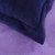 窝居坊家纺珊瑚绒四件套 纯色秋冬加厚保暖绒单双人床上用品(宝蓝+紫色 200*230cm)第2张高清大图
