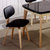 日式实木北欧简约现代风格小户型餐椅桦木休闲咖啡椅办公椅(黑色)第3张高清大图
