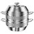 帝伯朗 凯米欧系列钻石纹不锈钢三层蒸锅 28cm第2张高清大图